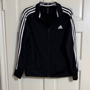 Adidas Black Jacket with White Accents